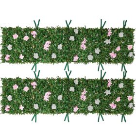 Artificial Luxury Flower Wall Backdrop, 2 PCS, Each Panel 2 x 8 ft, Gorgeous 3D Silk Floral Backdrop Pet Friendly